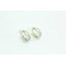 Fashion Hoop Bali Earrings white metal Gold cross curve design Zircon Stones